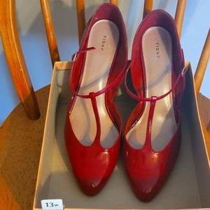 Size 13 wide Red heels by Fioni
